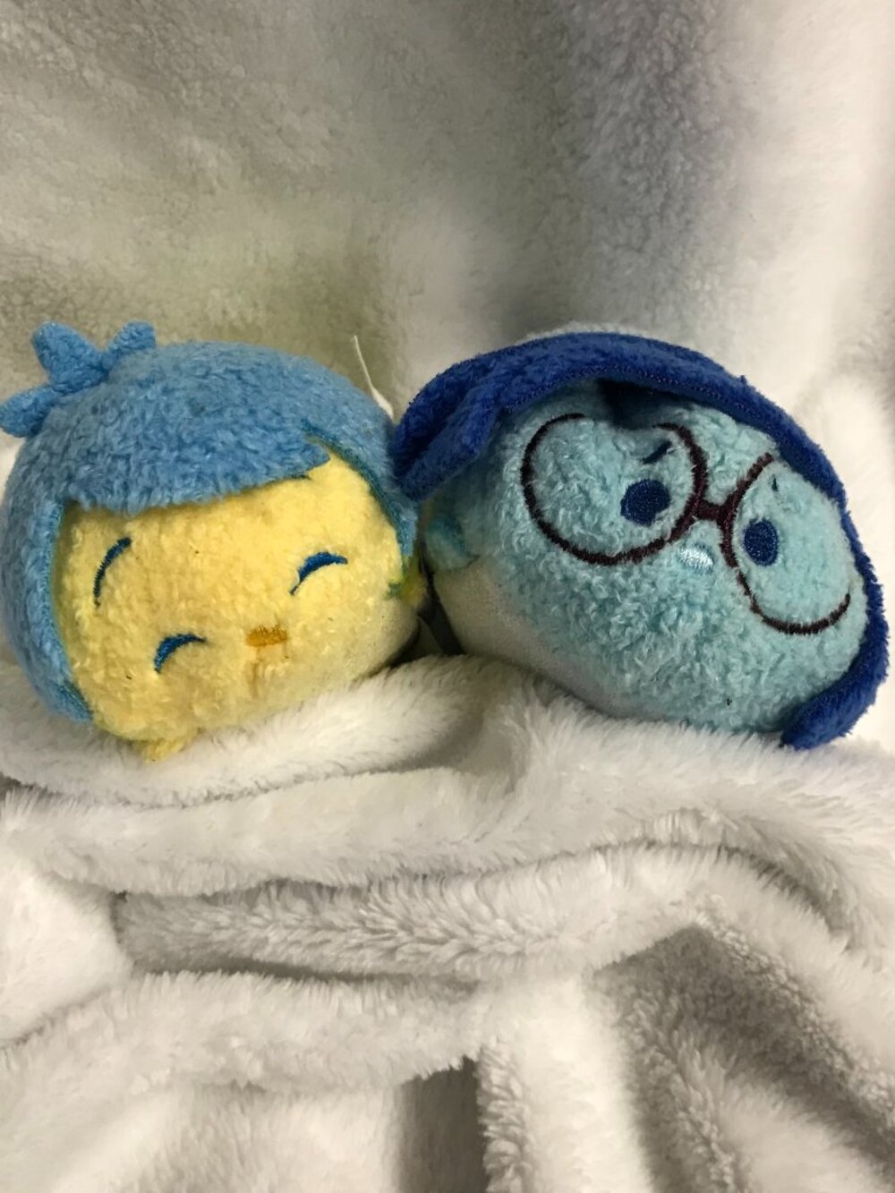 Disney Pixar Inside Out Joy & Sadness Mini Tsum Tsum Plush Bundle
